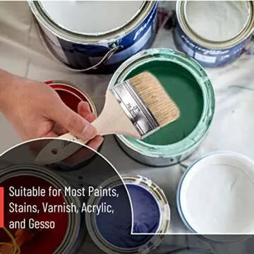 Bates Chip Paint Brushes 3 Inch - 6 Pack for Painting