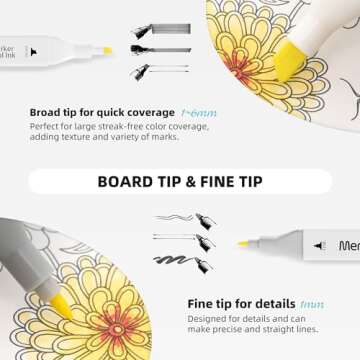 MemOffice 80 Colors Dual Tip Artist Alcohol Markers Set with Carrying Case - Perfect for Coloring, D...