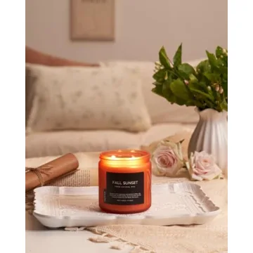 M&SENSE Baltic Amber Fall Candle - Soy Wax, 70H Burn