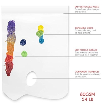 Zenacolor Paper Palette Pad for Easy Clean-Up