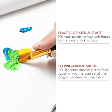 Zenacolor Paper Palette Pad for Easy Clean-Up