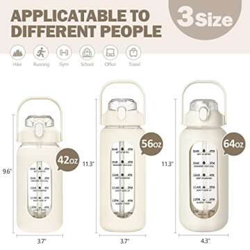 Best 64oz Glass Water Bottle with Straw for Daily Hydration