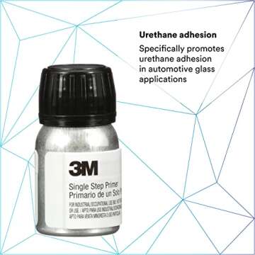 3M Single Step Primer, 08682, Black Color, One-Part Urethane, UV Resistant, 30 mL/1.01 fl oz