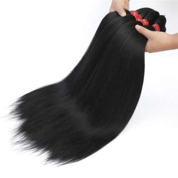 Black Braiding Hair Pre Stretched 2 Packs Box Braids Hair Extensions 26 Inches Synthetic Pre Stretched Braiding Hair