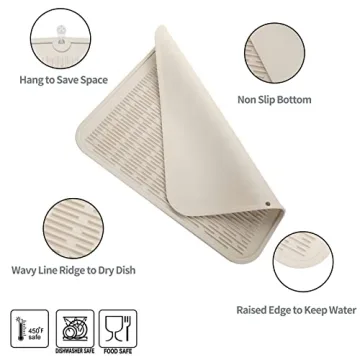 MicoYang Silicone Dish Drying Mat for Versatile Kitchen Use