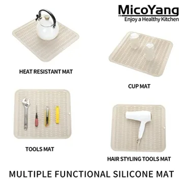 MicoYang Silicone Dish Drying Mat for Versatile Kitchen Use