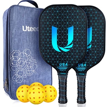 High-Quality Uteeqe Pickleball Paddles Set of 2 with Accessories