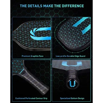 High-Quality Uteeqe Pickleball Paddles Set of 2 with Accessories