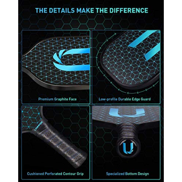 High-Quality Uteeqe Pickleball Paddles Set of 2 with Accessories