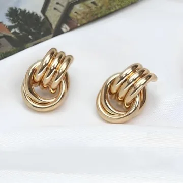 AOLIMI Gold Knot Earrings for Women - Stylish Elegance