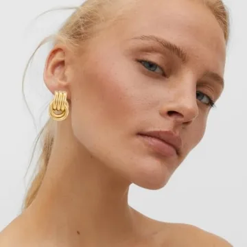 AOLIMI Gold Knot Earrings for Women - Stylish Elegance