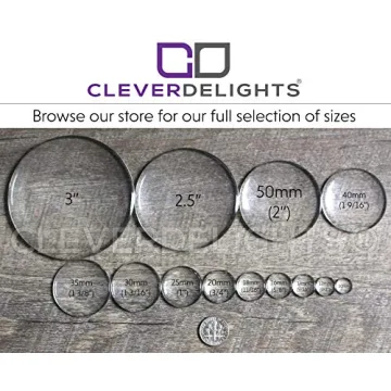 CleverDelights 12mm Round Glass Cabochons - 100 Pack