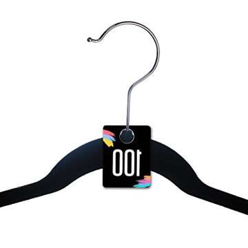 Live Sale Plastic Number Tags, Normal and Reverse Mirror Image, Reusable Hanger Facebook Cards, 100 ...
