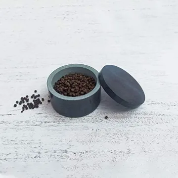 Elegant Natural Stone Salt Box for Kitchen Storage