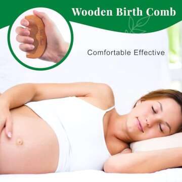 Wooden Birthing Comb Set for Pain Relief During Labor