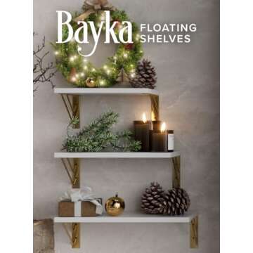 Stylish BAYKA Floating Wall Shelves for Decor and Storage