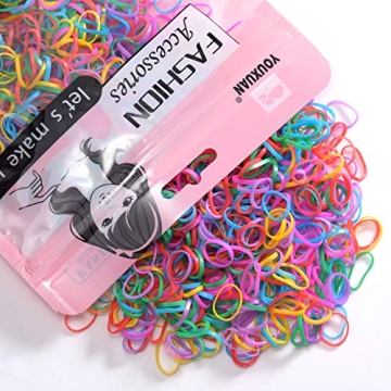 Youxuan Kids No Damage Colored Hair Bands 1000 Count