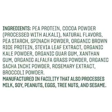 Vega Protein and Greens Protein Powder, Chocolate - 20g Plant Based Protein Plus Veggies, Vegan, Non...