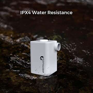 FLEXTAILGEAR - MAX Pump Plus Portable Air Pump with 3600mAh Battery USB Rechargeable Lightwight Air ...