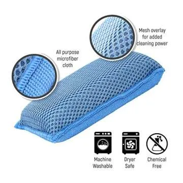 Miracle Microfiber Kitchen Sponge - Non-Scratch 6 Pack