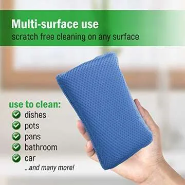Miracle Microfiber Kitchen Sponge - Non-Scratch 6 Pack