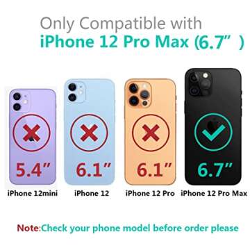 Lastma for iPhone 12 Pro Max Case Cute with Wrist Strap Kickstand Glitter Bling Cartoon IMD Soft TPU...