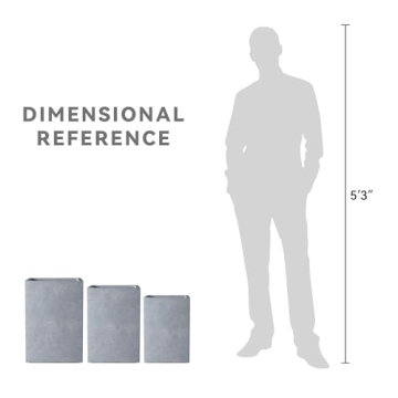 Kante Stylish Concrete Planters Set of 3 - Drainage Included