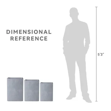 Kante Stylish Concrete Planters Set of 3 - Drainage Included