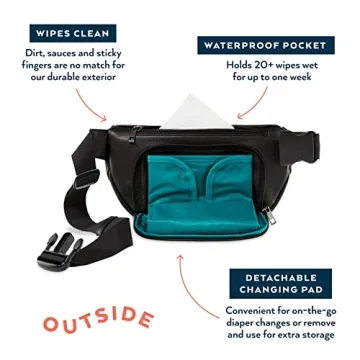 Kibou Vegan Fanny Pack Diaper Bag for Stylish Parents