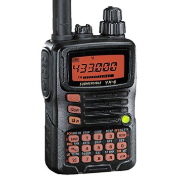Durable Yaesu VX-6R Tri-Band Transceiver for All