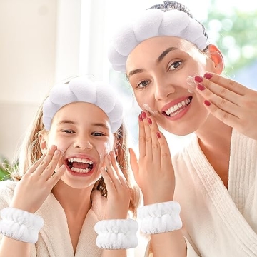 Zkptops Spa Headband and Wristband Set for Skincare