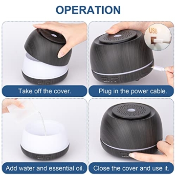 Compact Aroma Essential Oil Diffuser with Remote Control