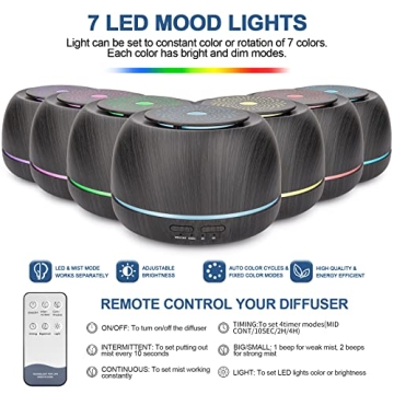 Compact Aroma Essential Oil Diffuser with Remote Control