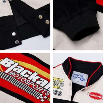 Aelfric Eden Men's Letter Foaming Love Print Varsity Jacket Vintage Graphic Baseball Jacket Unisex Coats Streetwear