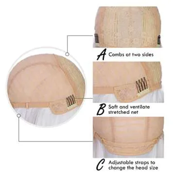 ENTRANCED STYLES Short White Wig - Cosplay & Party Essential