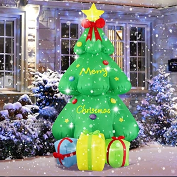 Fanshunlite 9FT Christmas Giant Inflatable LED Light Large Blow Up Yard Decorations for Xmas Home Ga...