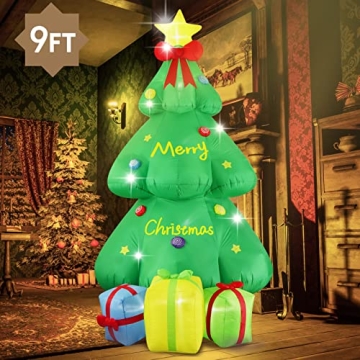 9FT Christmas Giant Inflatable LED Decorations for Holiday Cheer