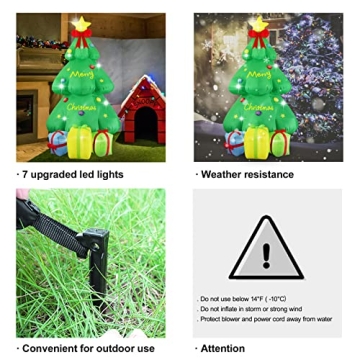 9FT Christmas Giant Inflatable LED Decorations for Holiday Cheer