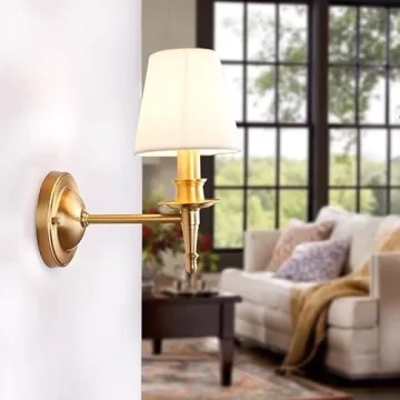 KEFA Brass Wall Sconces - Wireless Rechargeable Lighting
