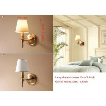 KEFA Brass Wall Sconces - Wireless Rechargeable Lighting