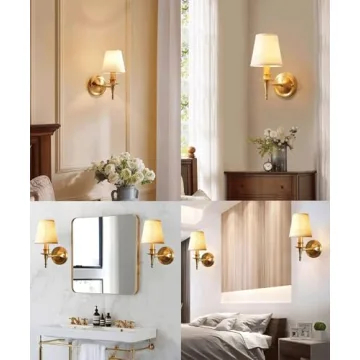 KEFA Brass Wall Sconces - Wireless Rechargeable Lighting