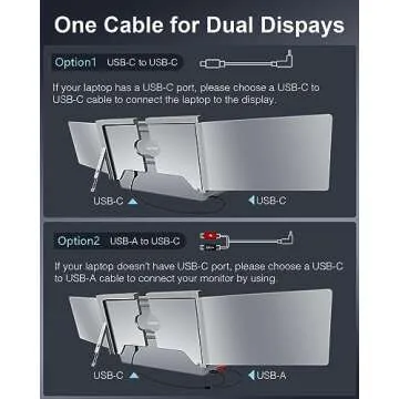 YUTOO 14" Triple Laptop Monitor Extender - Portable HD Display