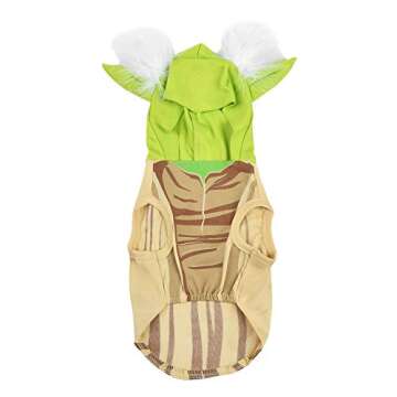 Star Wars for Pets Yoda Costume for Dogs, Extra Large (XL) | Hooded and Comfortable Green Yoda Dog Costumes | Dog Halloween Star Wars Dog Costume for Large Dogs | See Sizing Chart for More Info