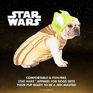 Star Wars for Pets Yoda Costume for Dogs, Extra Large (XL) | Hooded and Comfortable Green Yoda Dog Costumes | Dog Halloween Star Wars Dog Costume for Large Dogs | See Sizing Chart for More Info