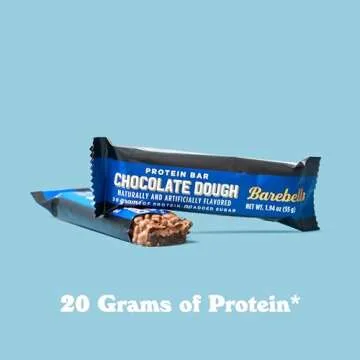 BAREBELLS Protein Bars Variety Pack - 16 Count, 1.9oz Bars - Protein Snacks with 20g of High Protein - Chocolate Protein Bar with 1g of Total Sugars