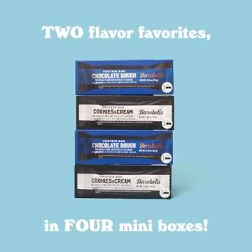 BAREBELLS Protein Bars Variety Pack - 16 Count, 1.9oz Bars - Protein Snacks with 20g of High Protein - Chocolate Protein Bar with 1g of Total Sugars