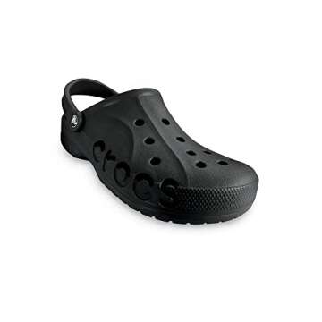 Crocs Unisex-Adult Baya Clogs, Black, 6 Women/4 Men