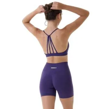 AUROLA Dream Collection Women Workout Shorts High Waist Gym Shorts, Scrunch Butt Seamless Athletic Shorts,Gentian Violet,XS