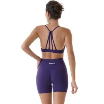 AUROLA Dream Collection Women Workout Shorts High Waist Gym Shorts, Scrunch Butt Seamless Athletic Shorts,Gentian Violet,XS