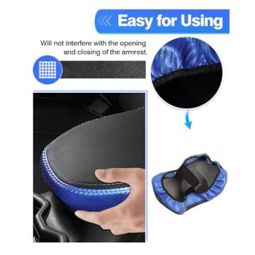 Autorder Center Console Cover for Toyota RAV4 2019 2020 2021 2022 2023 2024 2025 Accessories Armrest Cover Anti-Scratch Middle Console Pad Leather Armrest Protector